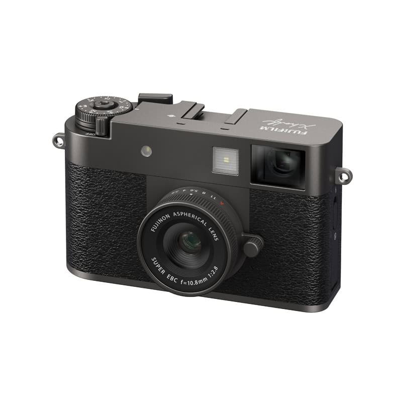 Fujifilm X-HF1 Kamera in Anthrazit, kompakt und modern gestaltet.